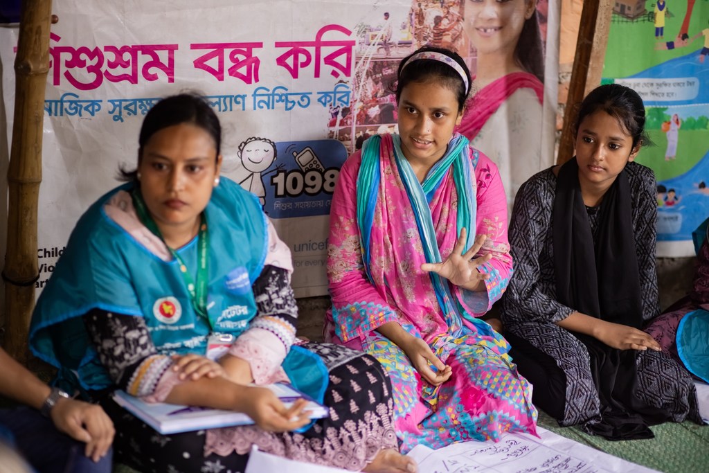 Young girls in Dhaka pioneering local solutions for clean water, sanitation, and child protection.